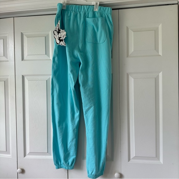NWT Boys Lie Sweatpants - Aqua Blue w/ Pale Pink Text - Picture 8 of 11